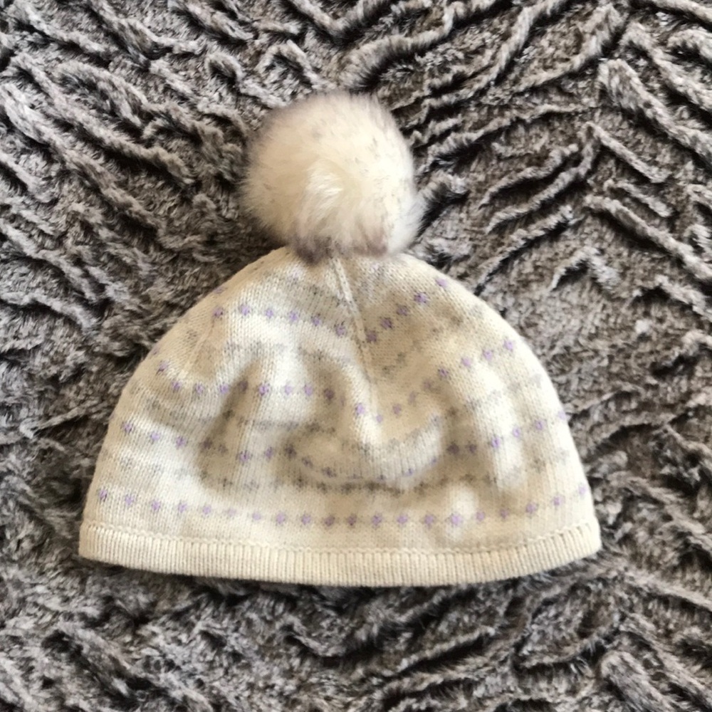 Janie & Jack girls winter hat, 6-12 months.